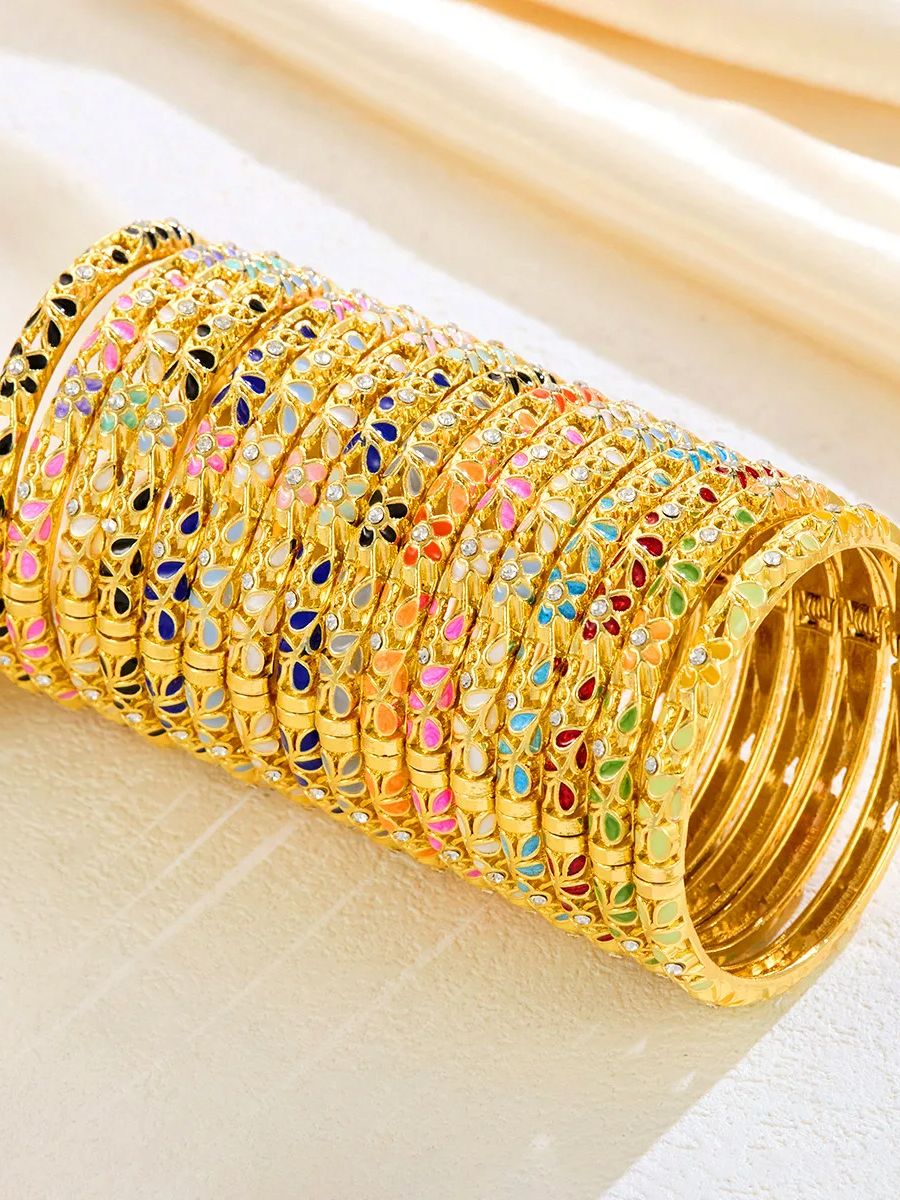 Ethnic Fashion In Dubai - Wholesale 5/10/20pc Dubai Popular Colorful Enamel