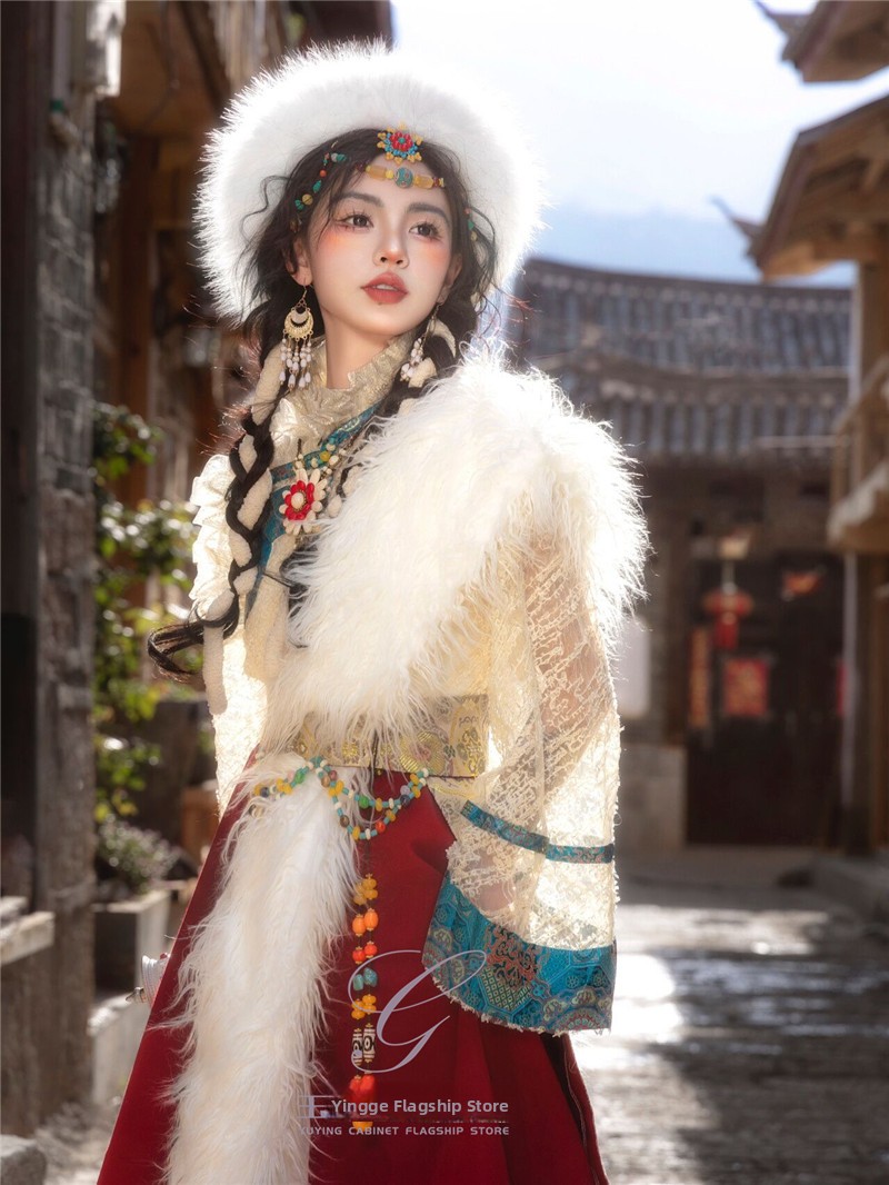 Tibetan Ethnic Women's New Sty - Ethnic Fashion Photography recension och pris