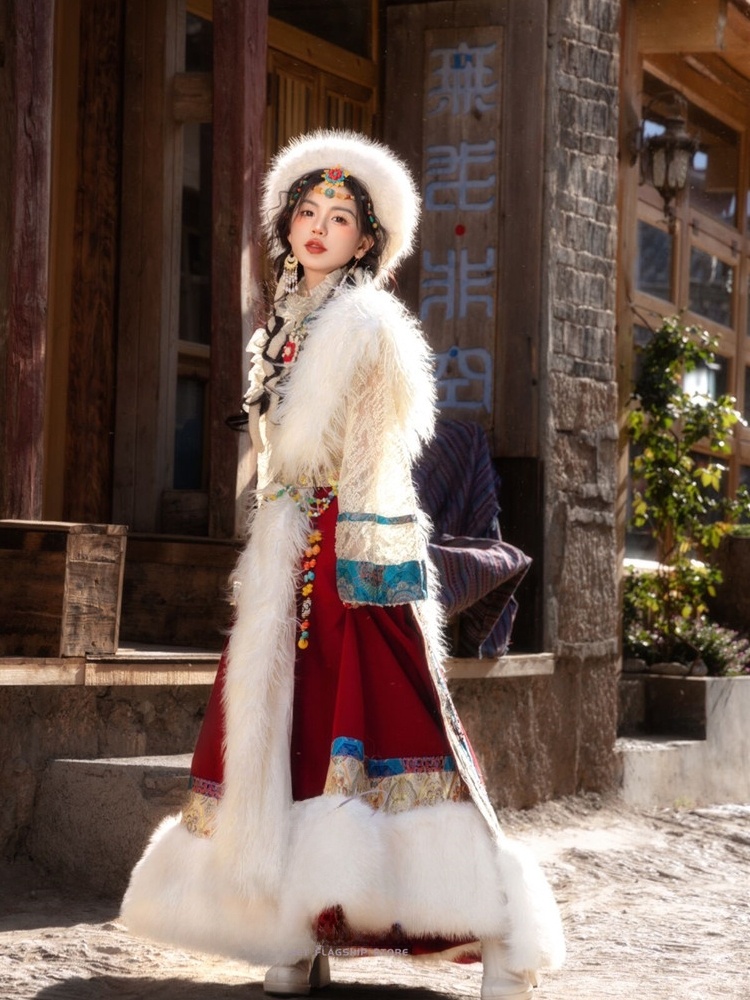 Tibetan Ethnic Women's New Sty - Ethnic Fashion Photography recension och pris