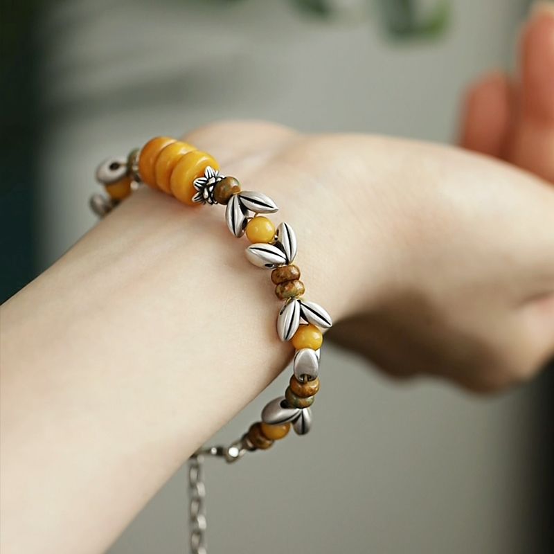 Yellow Disc Round Bead Spacer  - Ethnic Wear Fashion Designer recension och pris