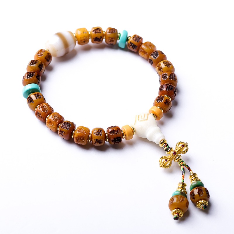 Bone Carved Six-Word Mantra Va - Ethnic Fashion Way recension och pris