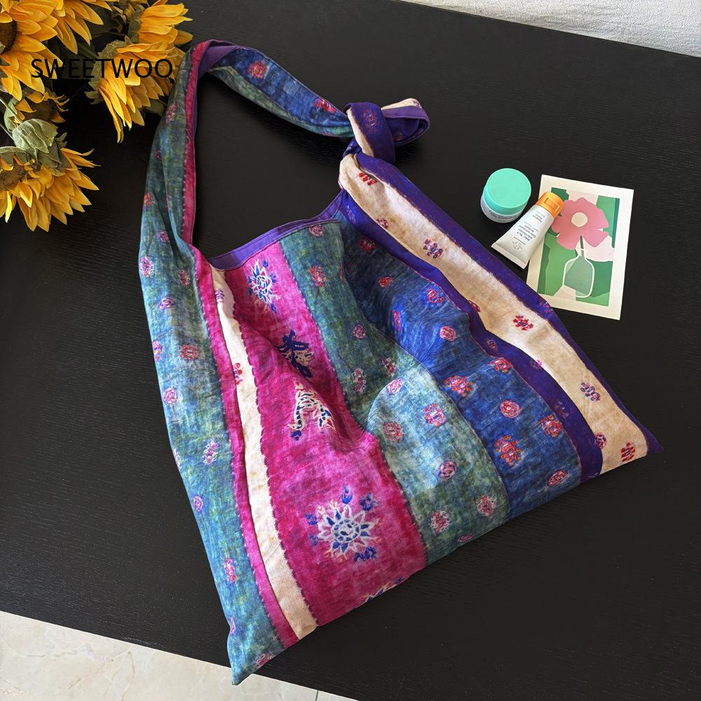 Purple Patchwork Ethnic Stripe - Ethnic Fashion Way recension och pris