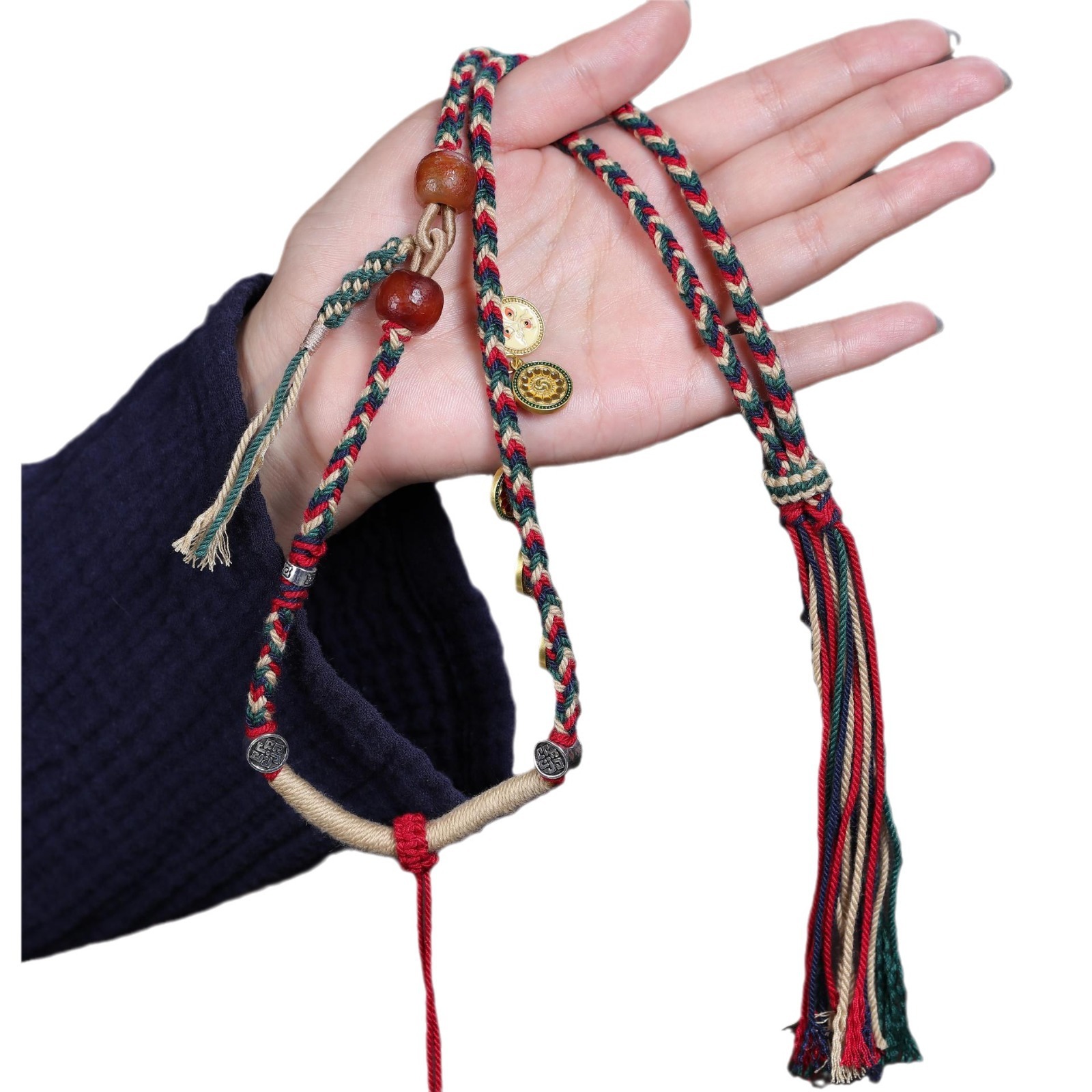 Tibetan Five Way Colorful Pend - Ethnic Fashion Way recension och pris