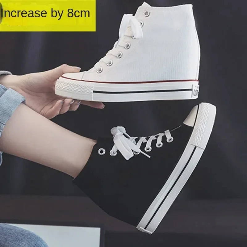 High 8cm Platform Canvas Shoes - Ethnic Modern Fashion recension och pris