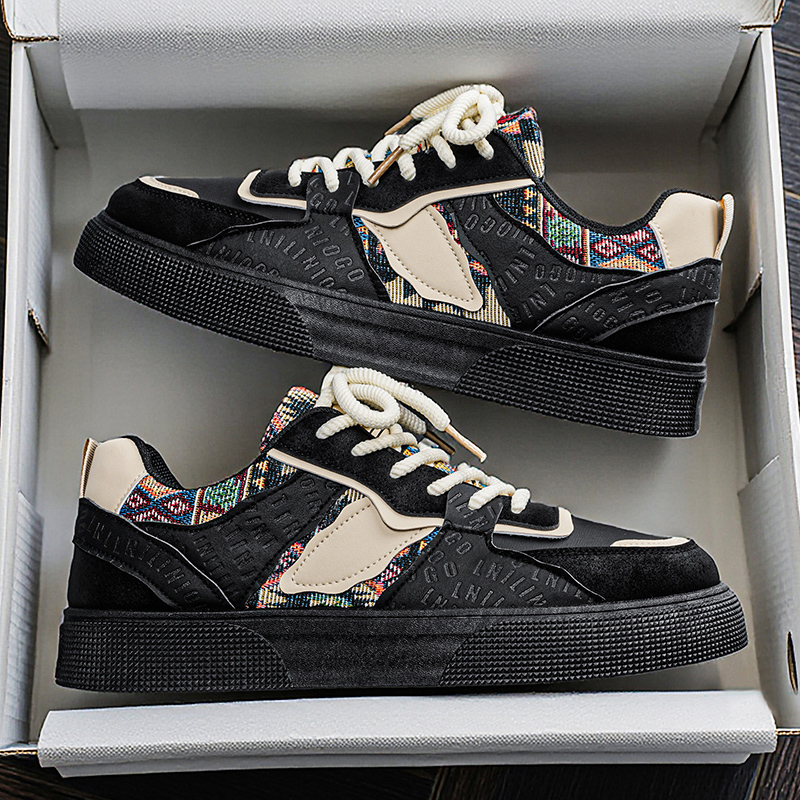 Men's Vintage Patchwork Platfo - Ethnic Modern Fashion recension och pris