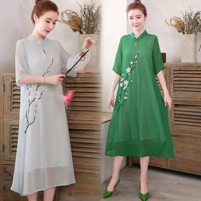 White Chinese Qipao Cheongsam  - Ao Dai Vietnam Dress recension och pris