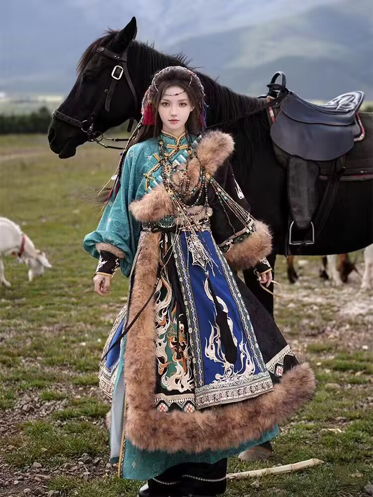 Tibetan Costume Women's New St - Ethnic Fashion Photography recension och pris