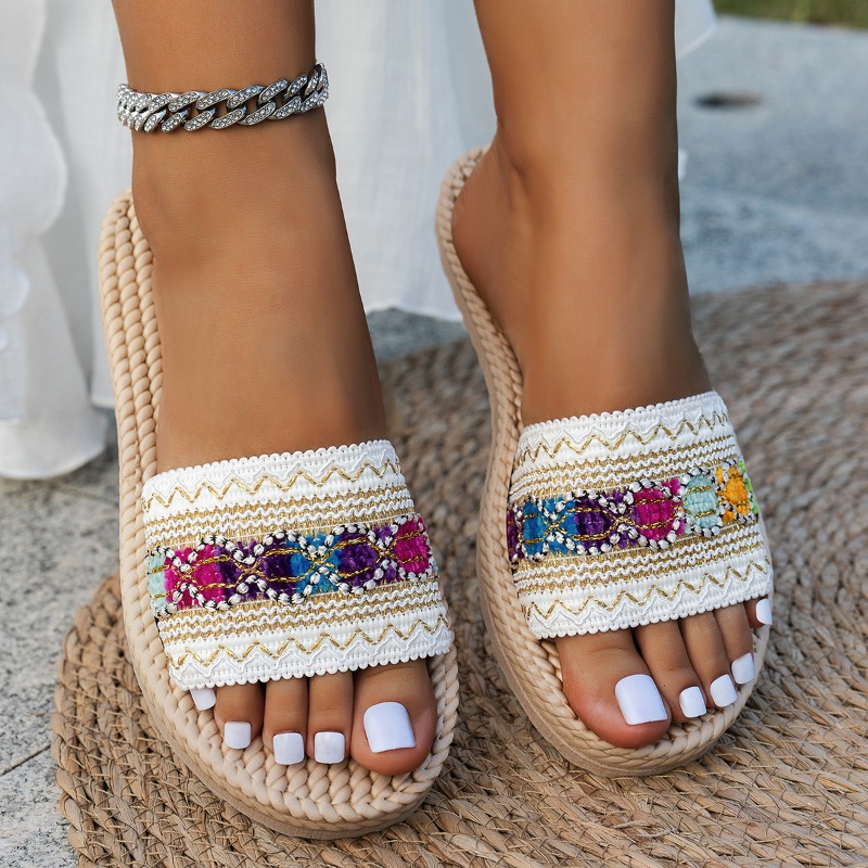 Women Slippers Outdoor Flat De - Ethnic Modern Fashion recension och pris
